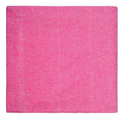 Lisbon Cotton Herringbone Blanket and Throw Fuchsia Pink