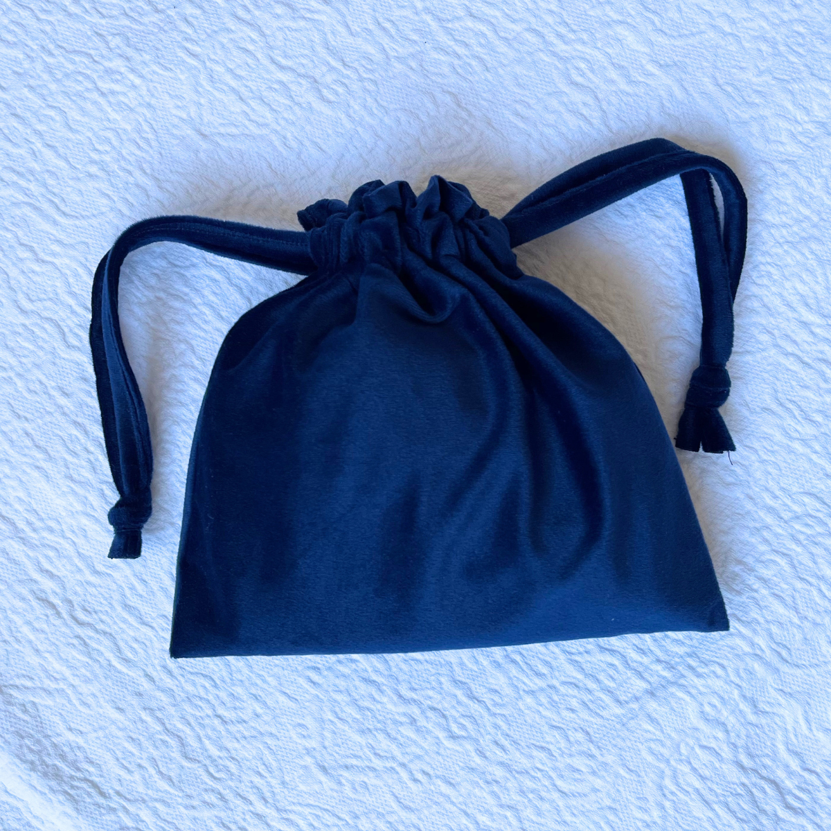 Plain Velvet Bags in White and Navy