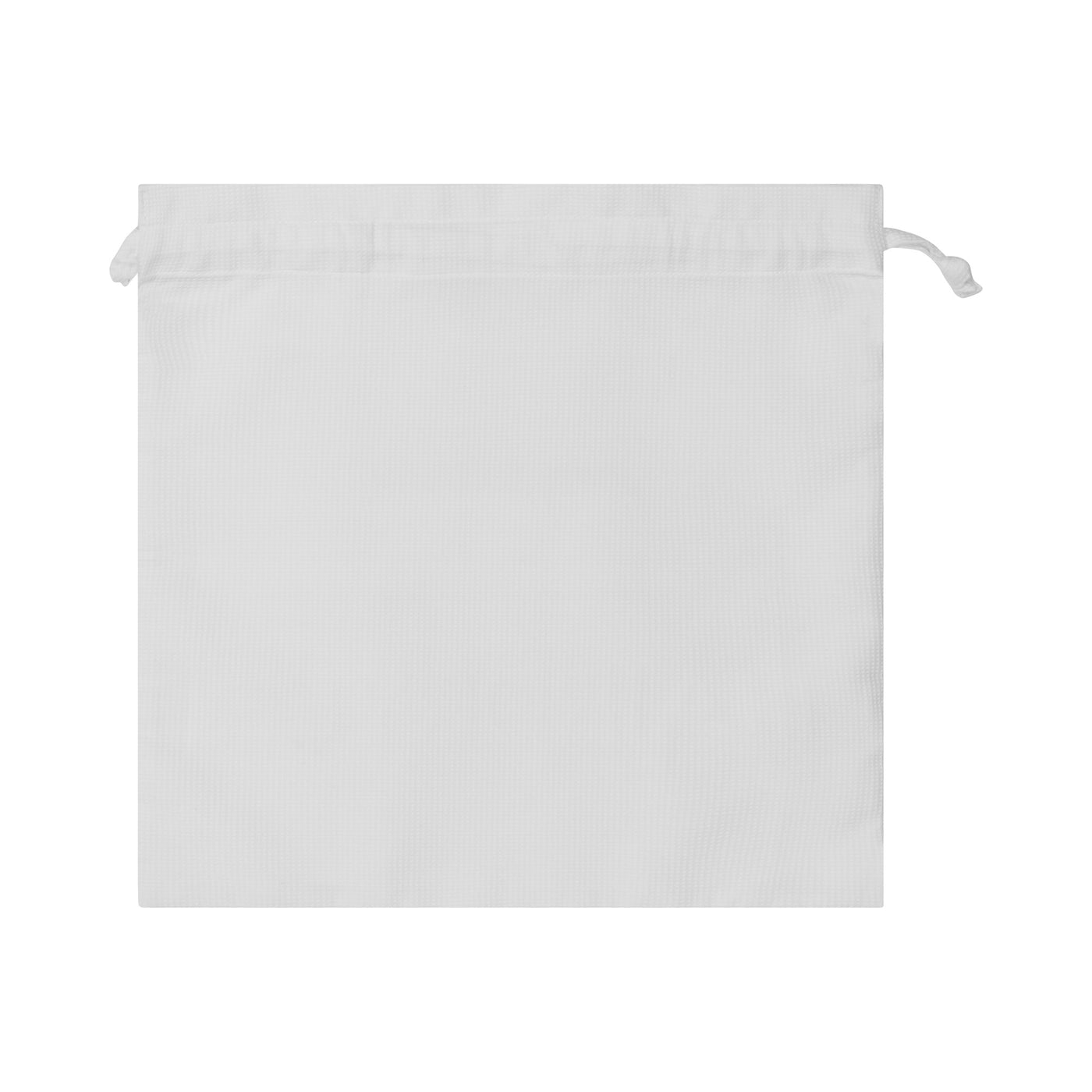 Milan Luxury Waffle Plain Drawstring Bag Collection in White