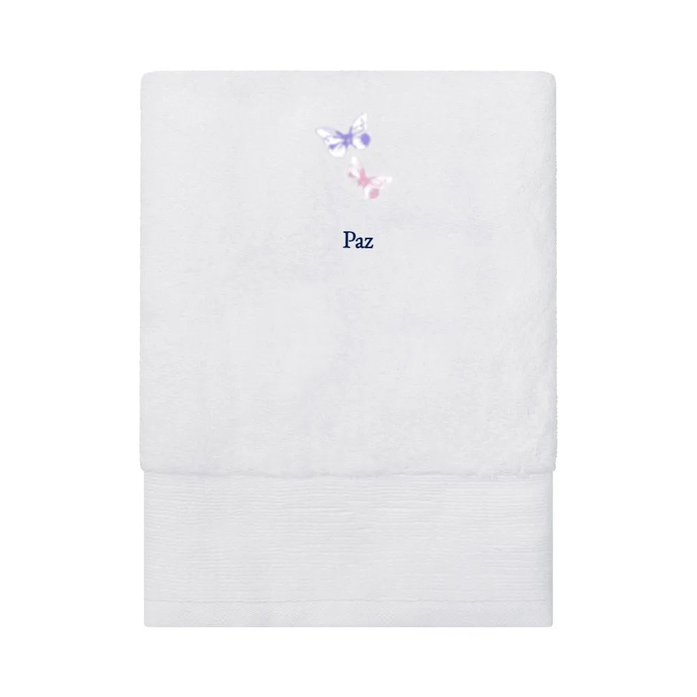 Butterfly Embroidered Como 700gsm Towel Collection - Customised Product