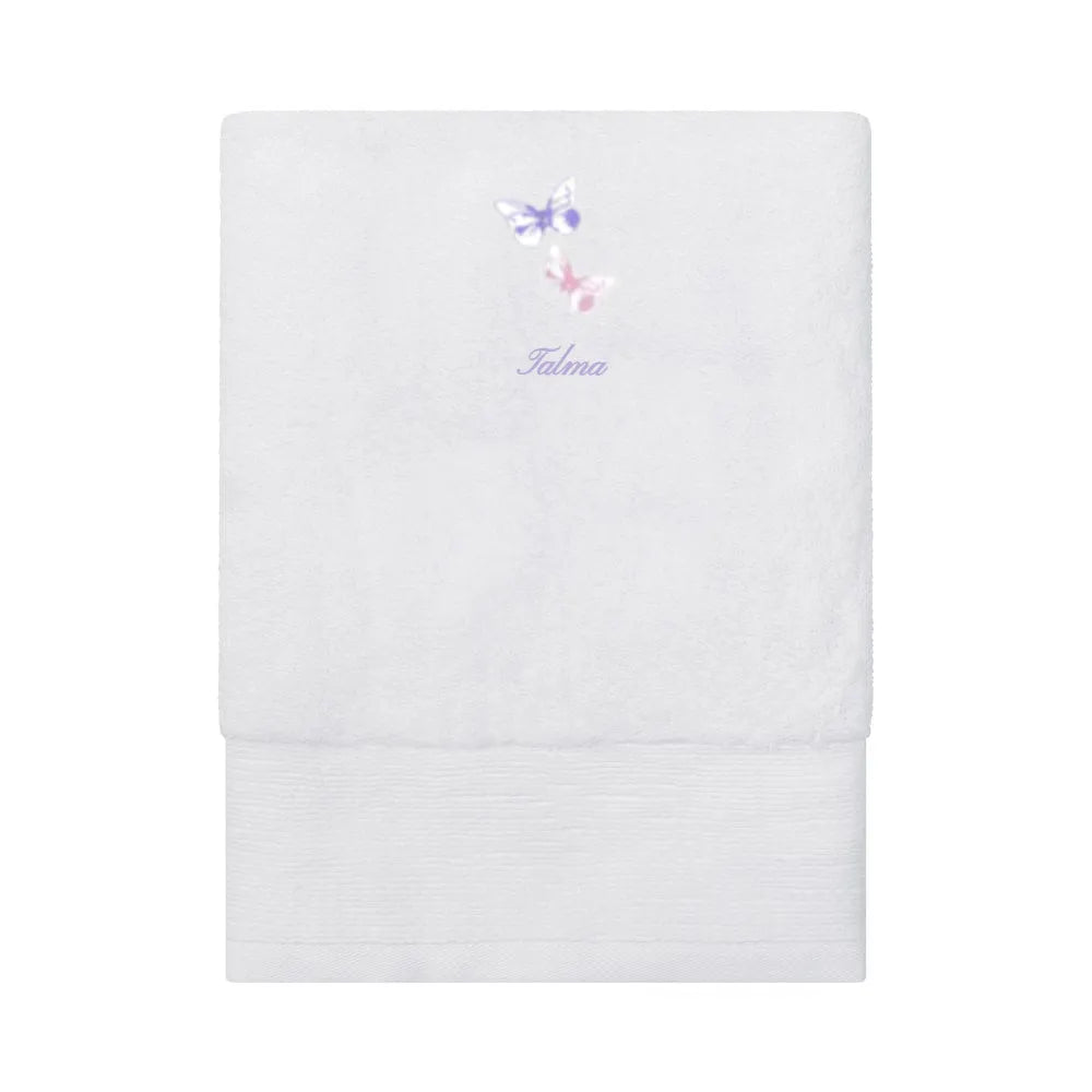 Butterfly Embroidered Como 700gsm Towel Collection - Customised Product