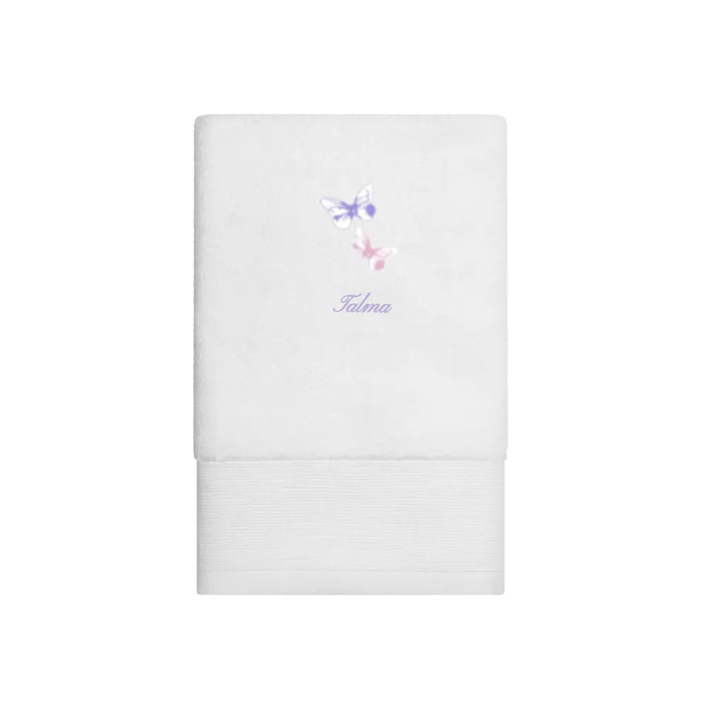 Butterfly Embroidered Como 700gsm Towel Collection - Customised Product